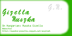 gizella muszka business card